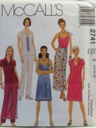 2741 SS SHIRT, DRESS, TOP, WRAP SKIRT, PANTS PATTERN 14-18